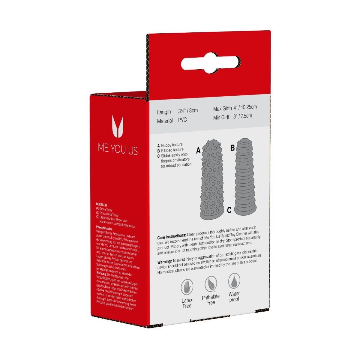 Me You Us Lust Fingers Sleeves 3 Inch