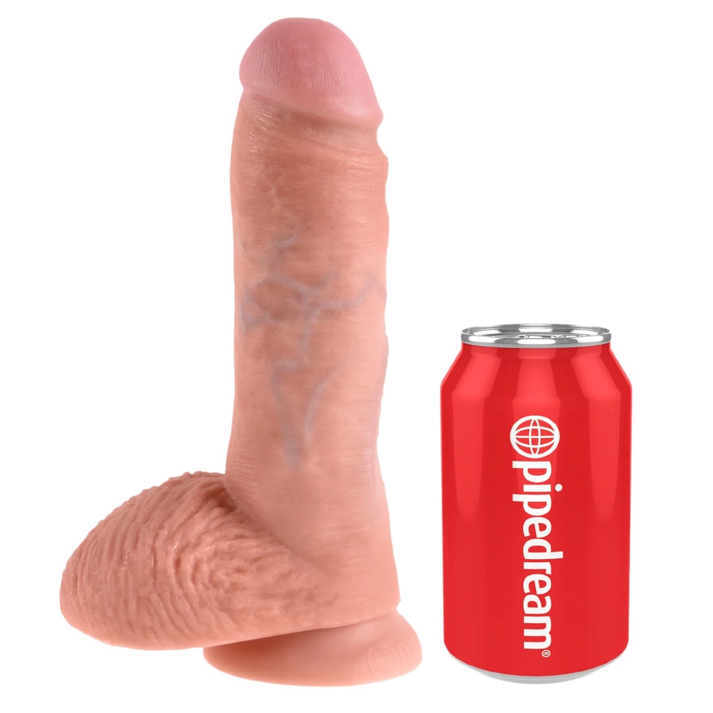 King Cock Realistic Suction Cup Dildo with Balls 8 Inch