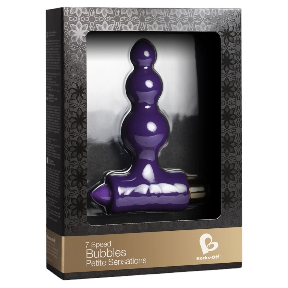 Rocks Off Petite Sensations Bubbles Butt Plug Purple
