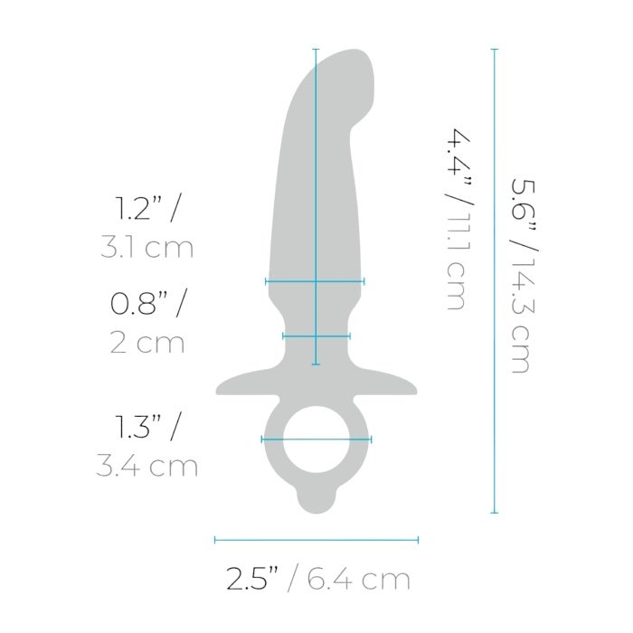 b-Vibe Hither Silicone Prostate Plug 4.4 Inch
