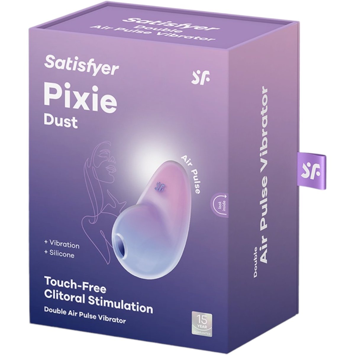 Satisfyer Pixie Dust Double Air Pulse Clitoral Vibrator Lila-Pink