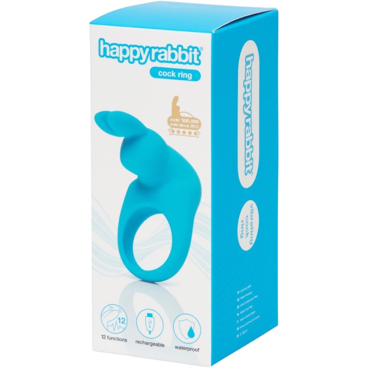 Happy Rabbit Rechargeable Rabbit Cock Ring Blue