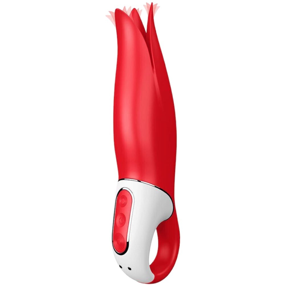 Satisfyer Power Flower Rechargeable Clitoral Vibrator Red