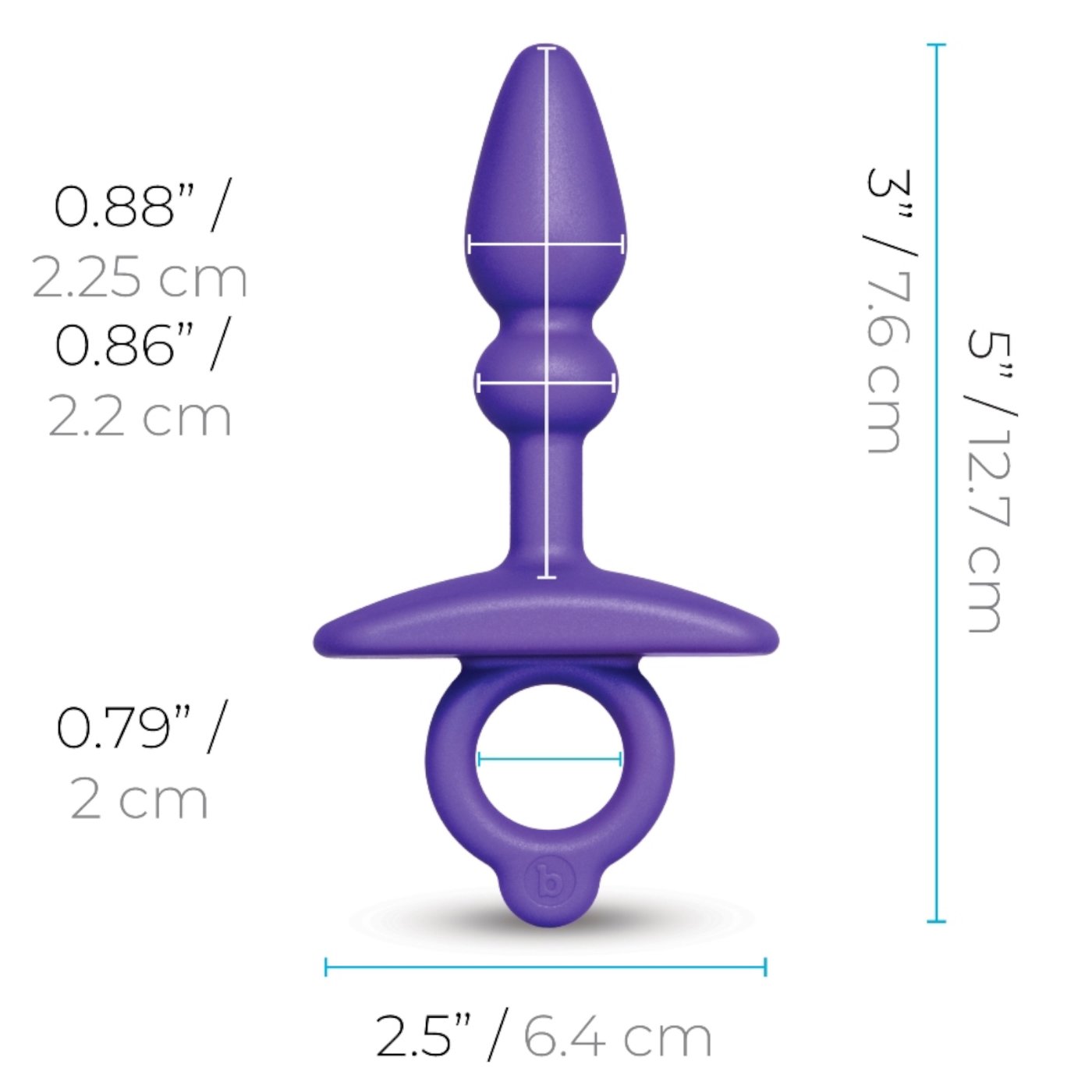 b-Vibe Butties Dart Silicone Anal Plug 5 Inch