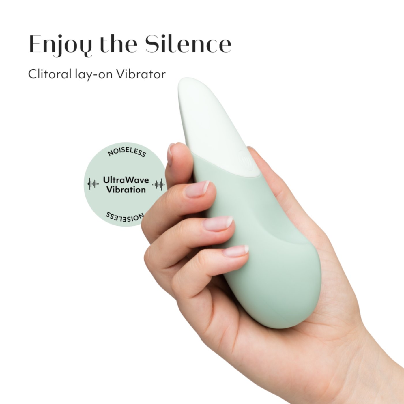 Womanizer Vibe Rechargeable Quiet Clitoral Vibrator Sage