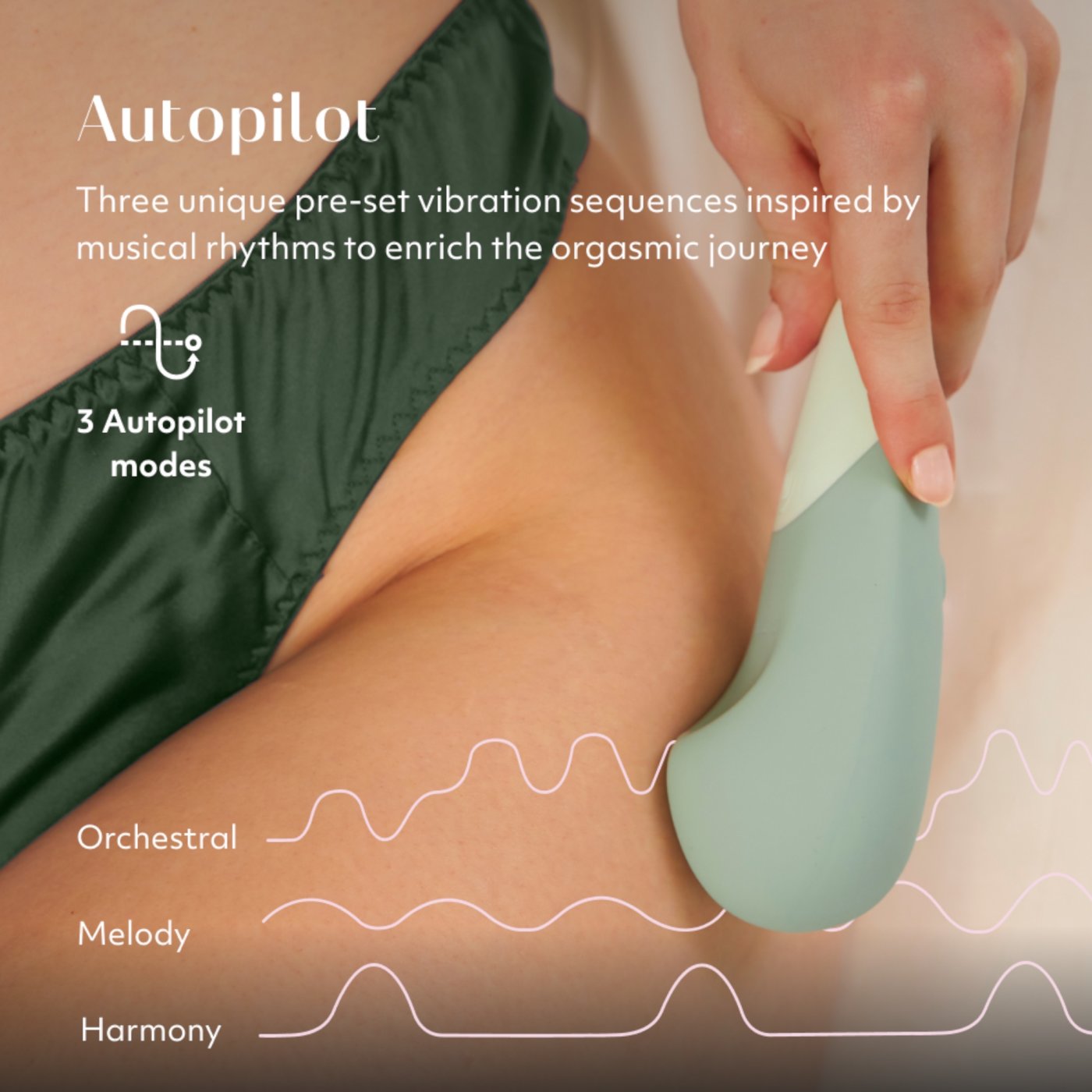 Womanizer Vibe Rechargeable Quiet Clitoral Vibrator Sage
