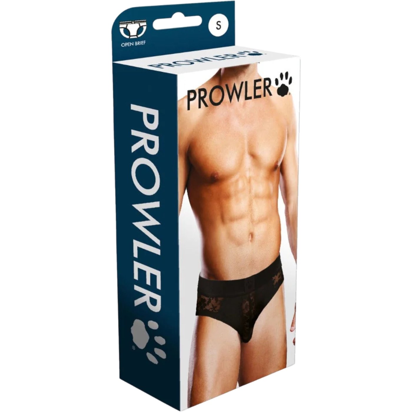 Prowler Lace See-Through Backless Brief Black