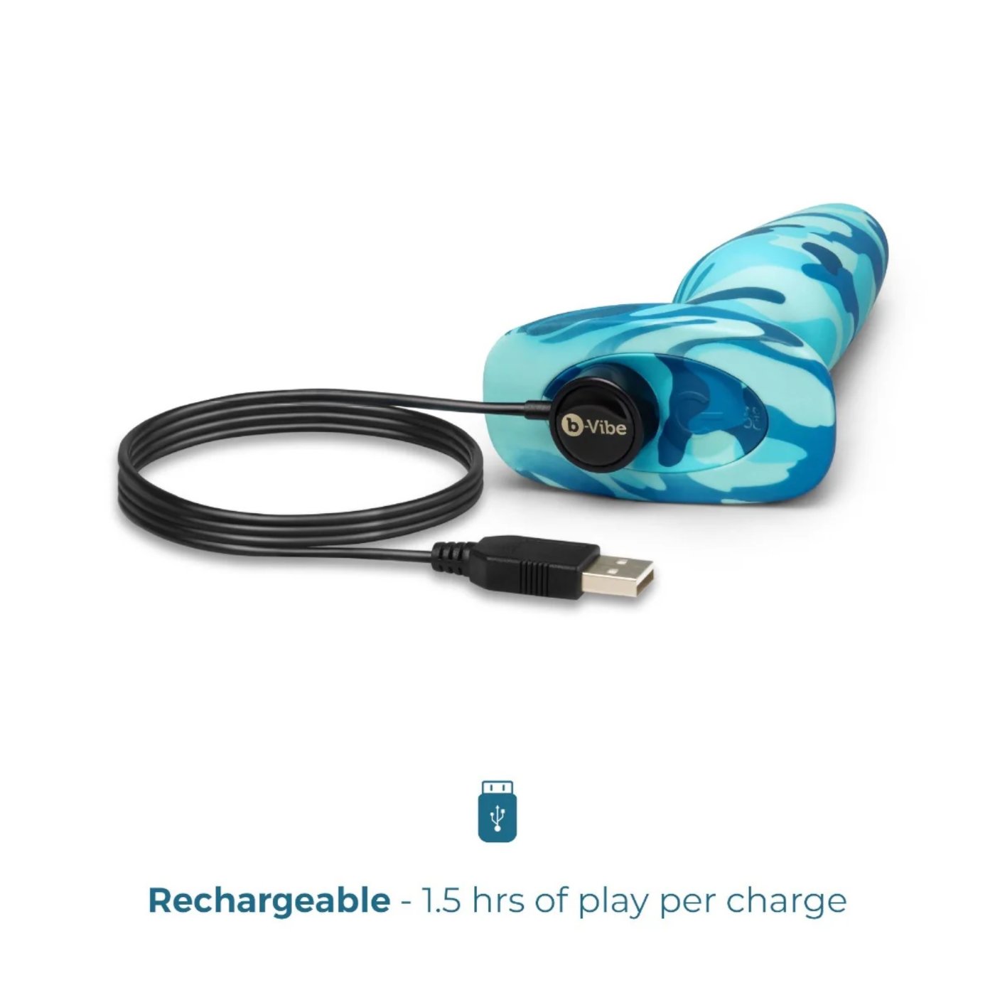 b-Vibe Camo Rimming Plug 2 Rechargeable Vibrating Butt Plug Large