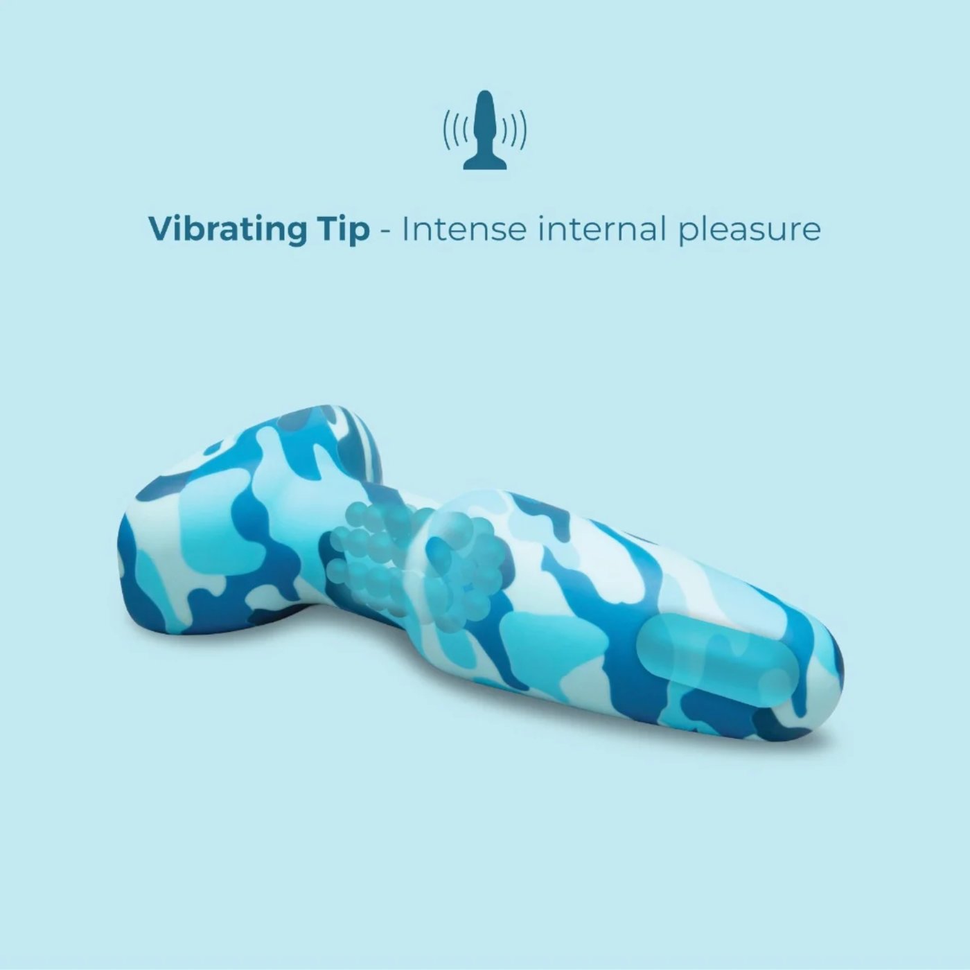 b-Vibe Camo Rimming Plug 2 Rechargeable Vibrating Butt Plug Large