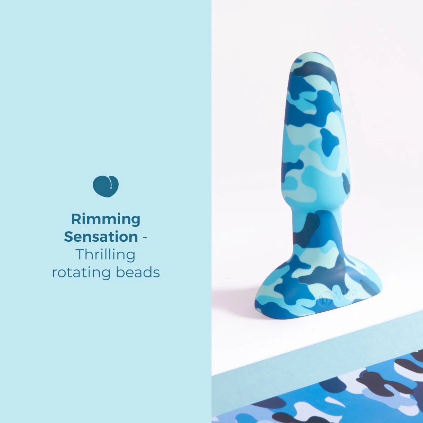 b-Vibe Camo Rimming Plug 2 Rechargeable Vibrating Butt Plug Large