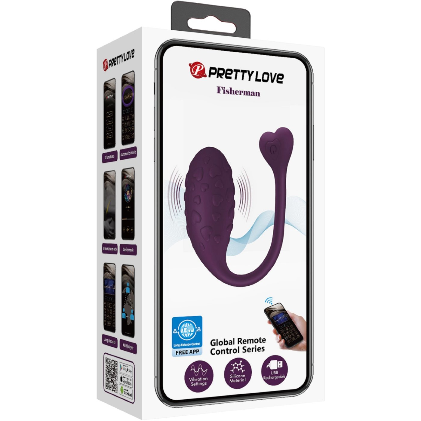 Pretty Love Fisherman App Controlled Rechargeable Vibrating Egg