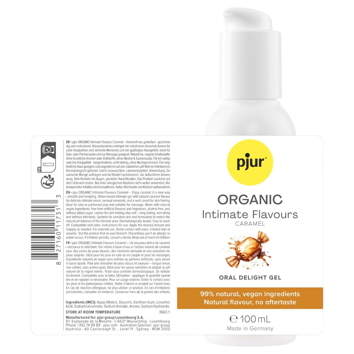 pjur ORGANIC Intimate Flavours Caramel Oral Delight Gel 100ml