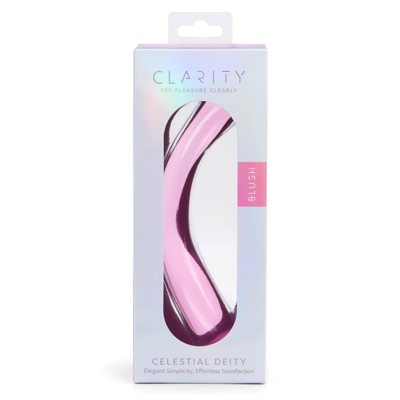 Clarity Celestial Deity Curved Glass Dildo Blush Pink