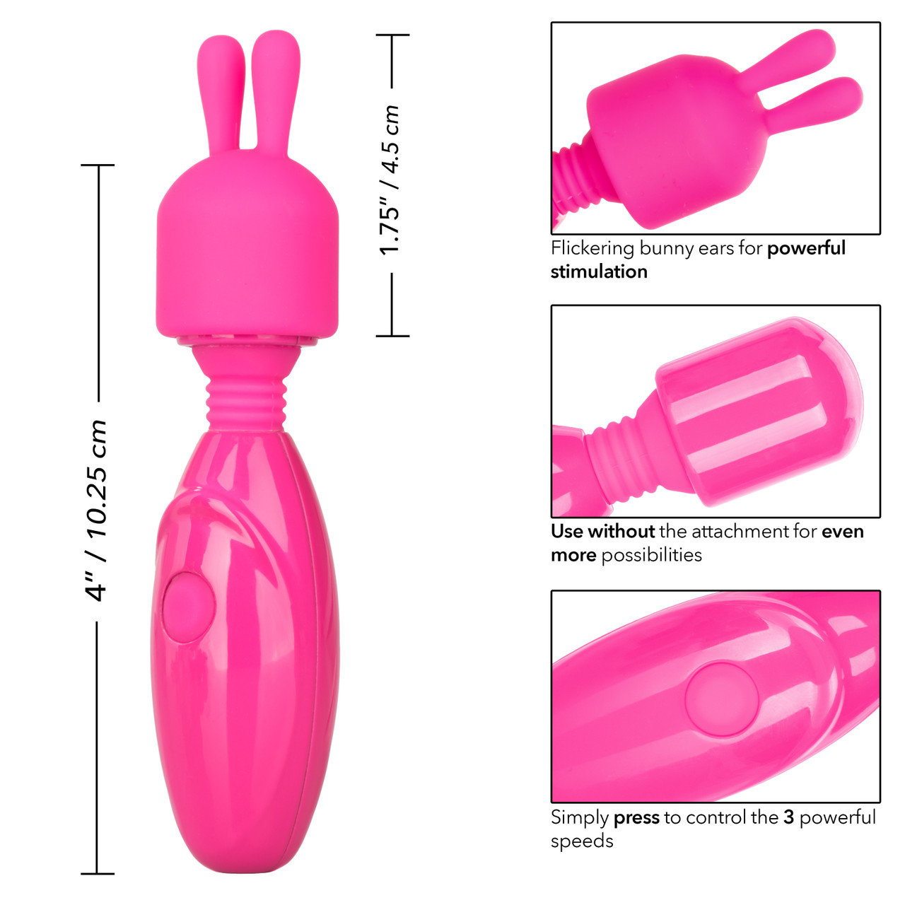 CalExotics Tiny Teasers Bunny Mini Wand Massager