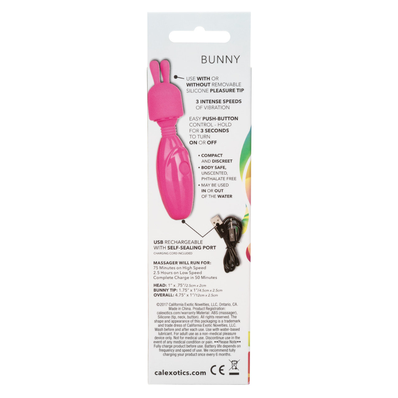 CalExotics Tiny Teasers Bunny Mini Wand Massager
