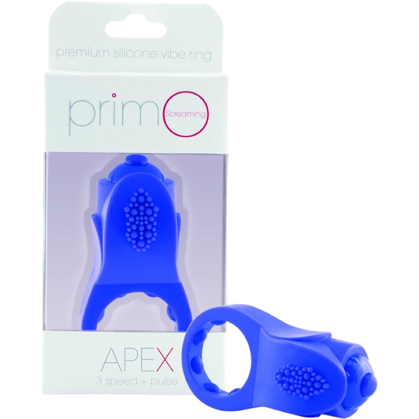 Screaming O PrimO Apex Vibrating Cock Ring Blue