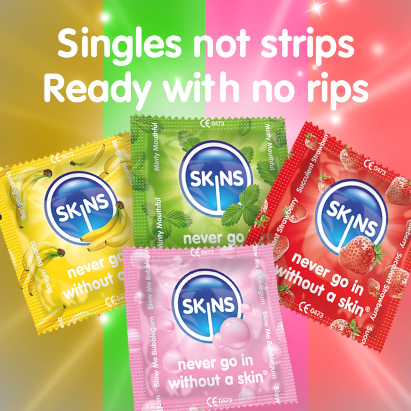Skins Four Fun Flavours Condoms 16 Pack