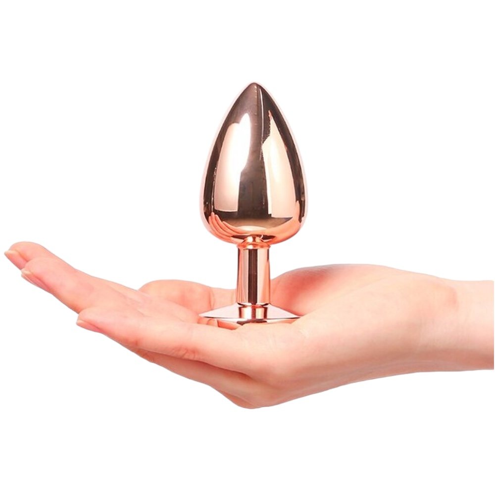 Dorcel Diamond Jewelled Rose Gold Metal Butt Plug Large