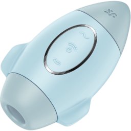 Satisfyer Mission Control Double Air Pulse Clitoral Vibrator Blue