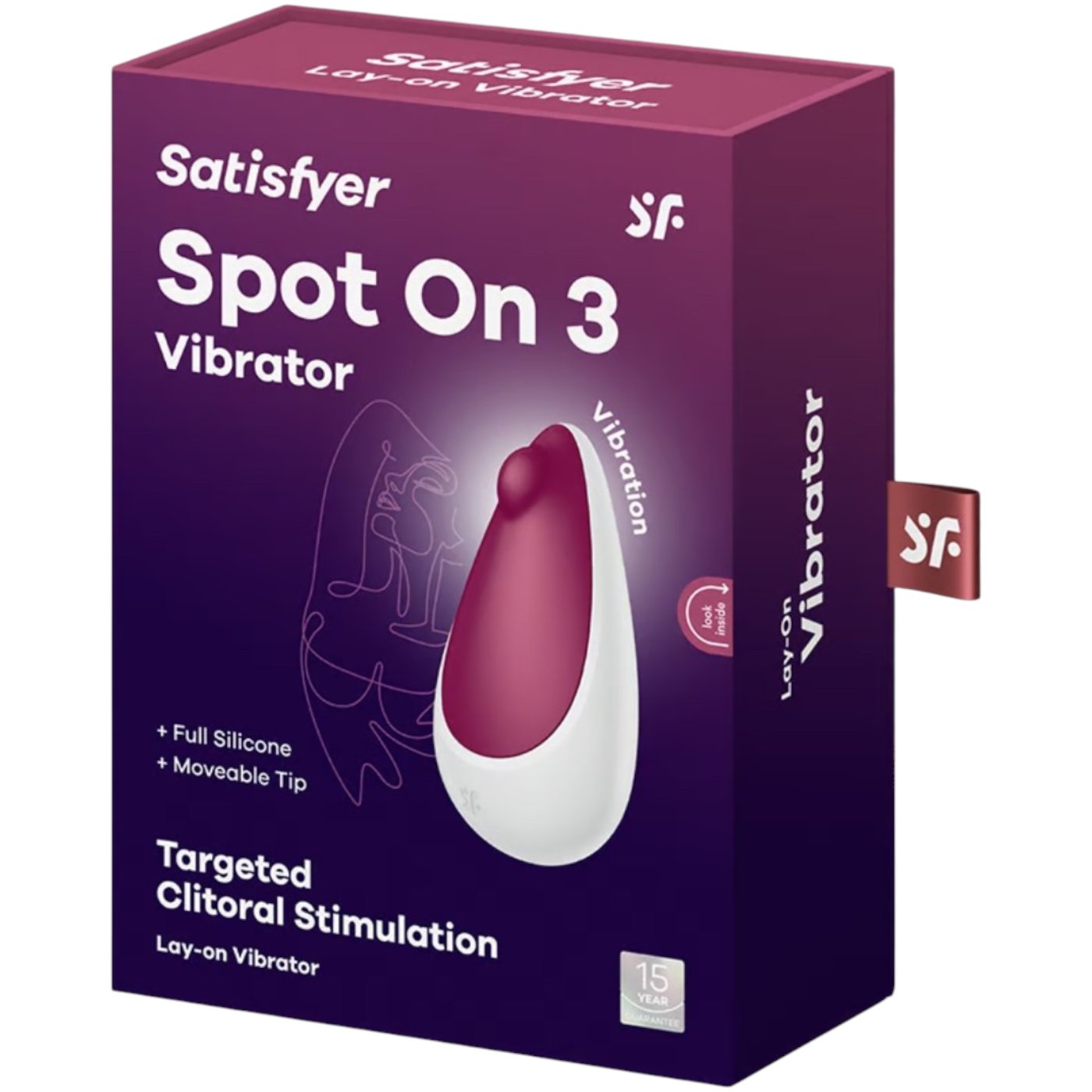 Satisfyer Spot On 3 Rechargeable Lay-On Clitoral Vibrator Berry