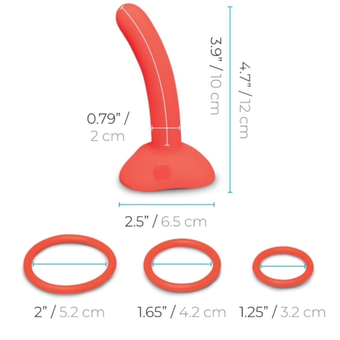b-Vibe Beginners Strap-On Harness Set With 5 Inch Silicone Dildo Peg Red