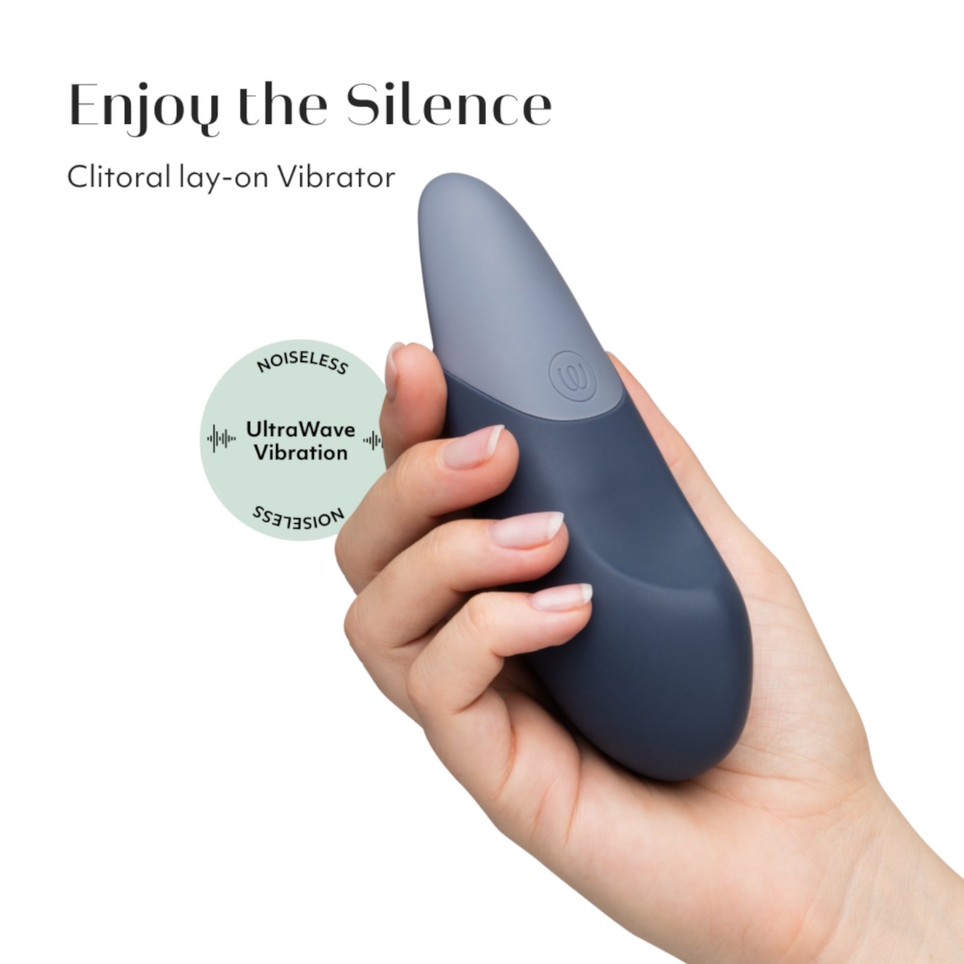 Womanizer Vibe Rechargeable Quiet Clitoral Vibrator Blue