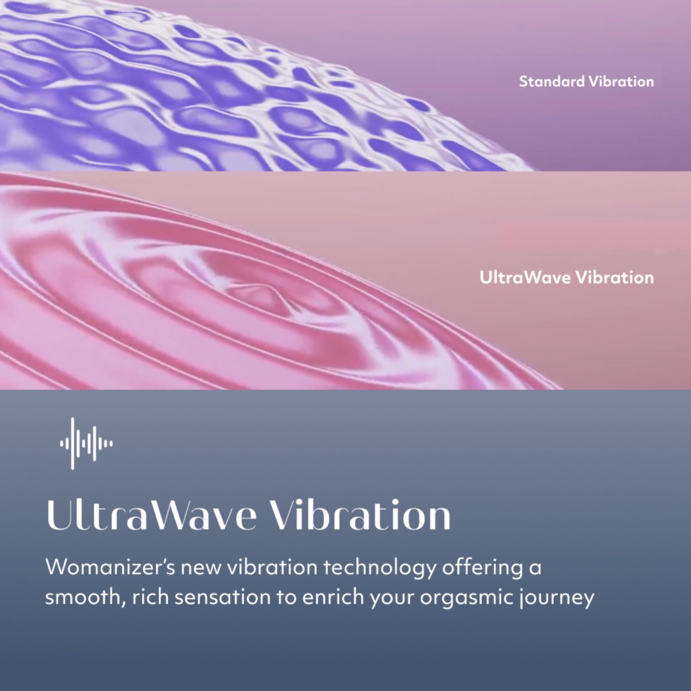 Womanizer Vibe Rechargeable Quiet Clitoral Vibrator Blue