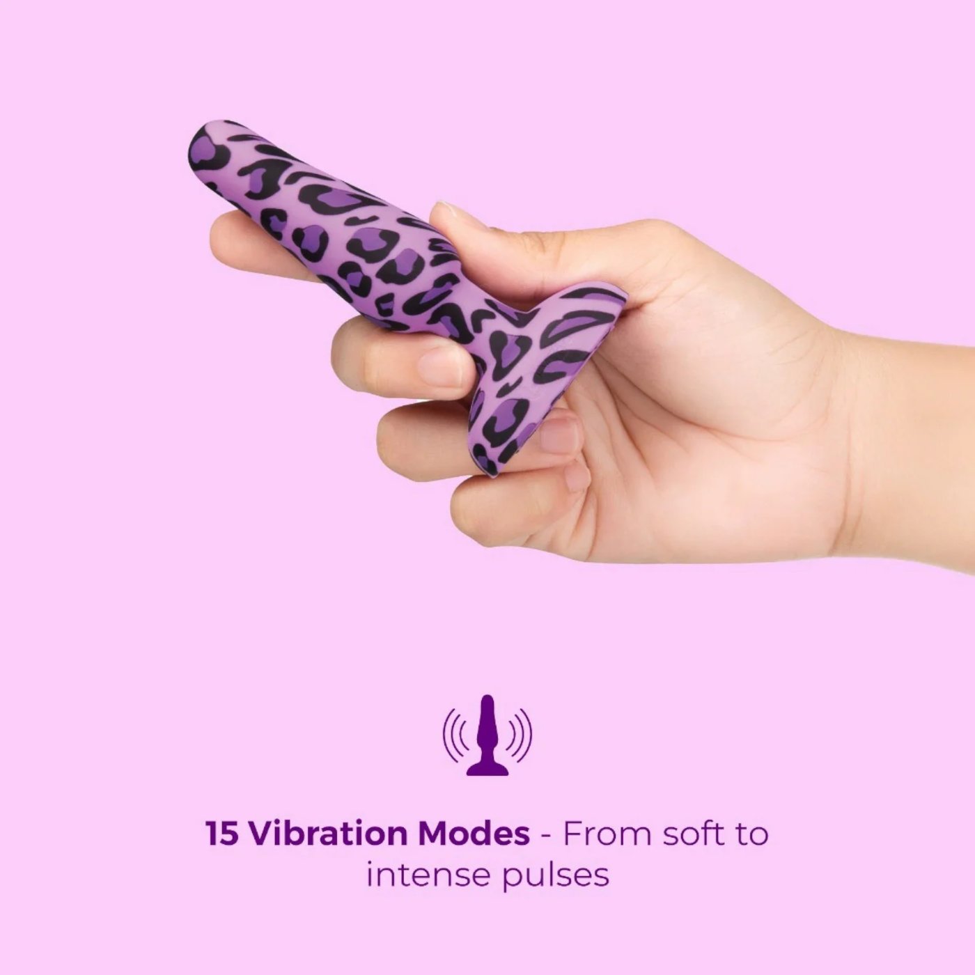 b-Vibe Leopard Novice Special Edition Rechargeable Vibrating Butt Plug Small