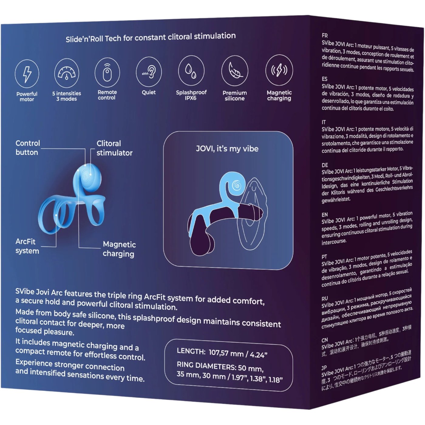 SVibe Snail Jovi Arc Remote Control Couples Vibrating Cock Ring