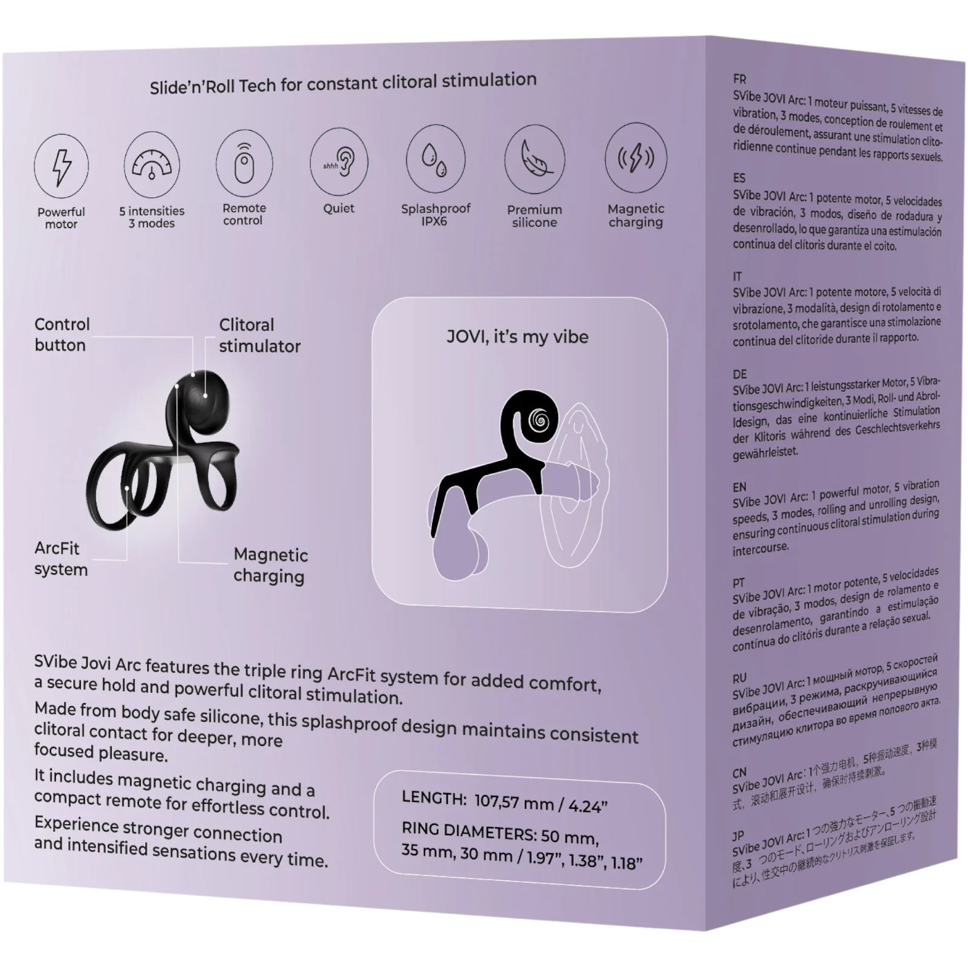SVibe Snail Jovi Arc Remote Control Couples Vibrating Cock Ring