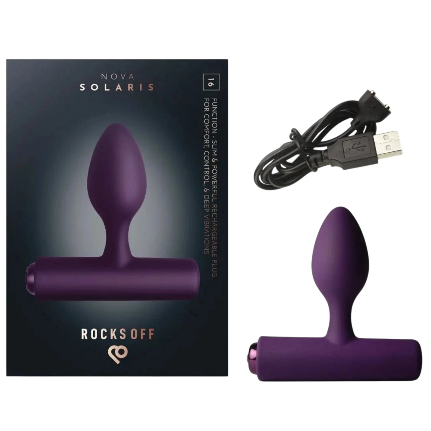 Rocks Off Nova Solaris Prostate Vibrator And Anal Butt Plug
