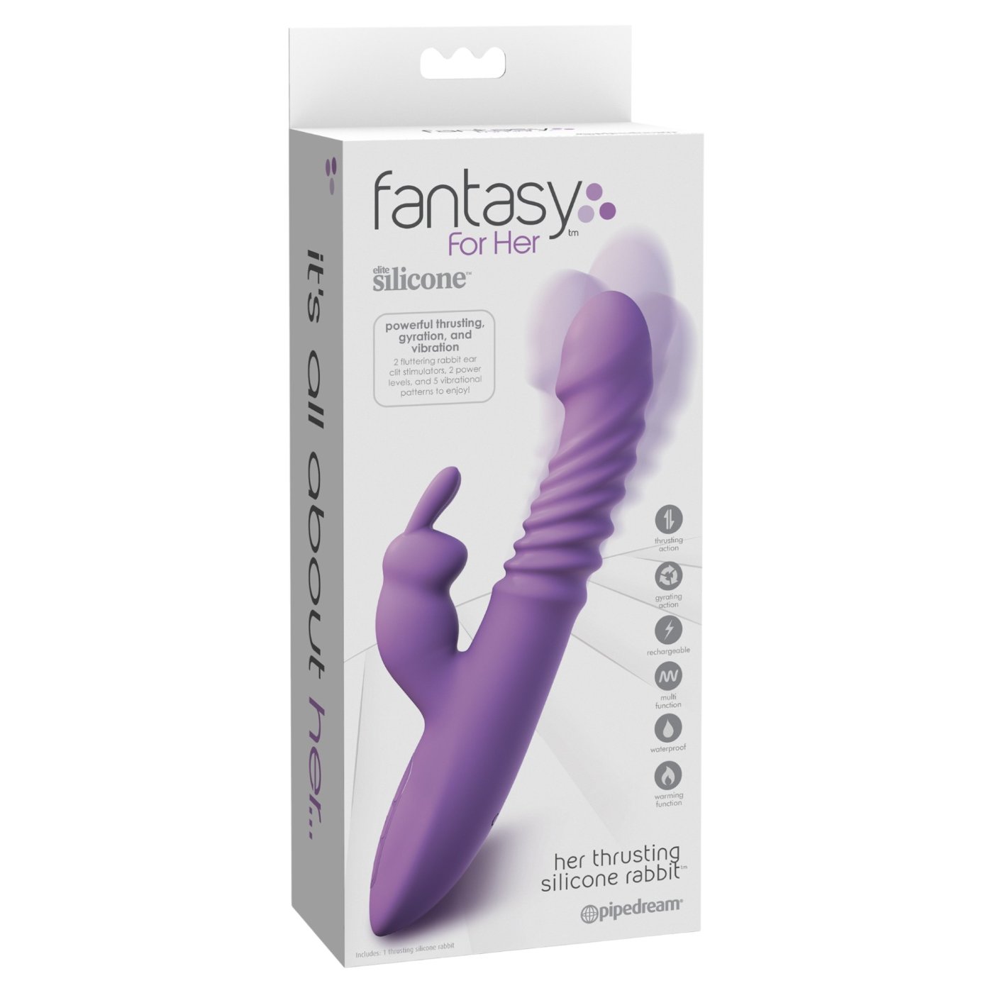 Fantasy for Her Thrusting Silicone Rabbit Heated G-Spot Vibrator