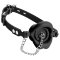Master Series Plugged Silicone Feeding Gag Black