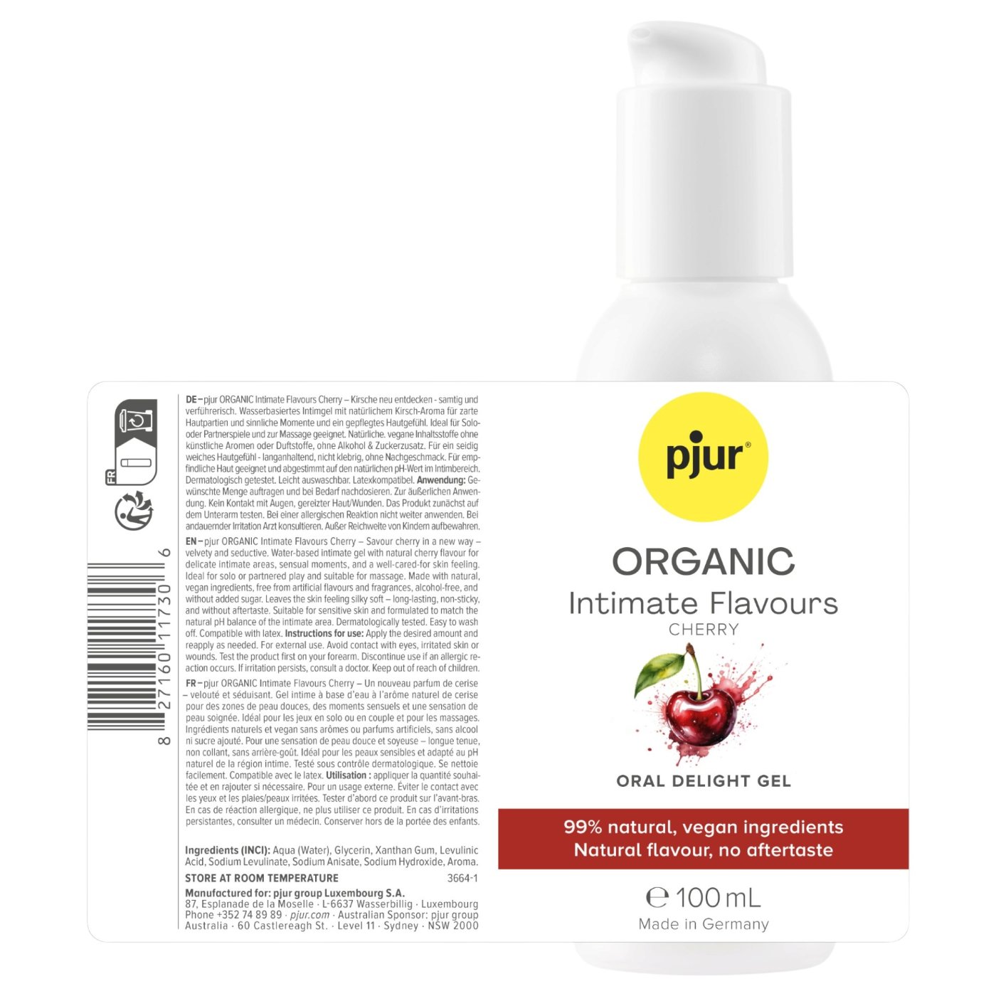 pjur ORGANIC Intimate Flavours Cherry Oral Delight Gel 100ml