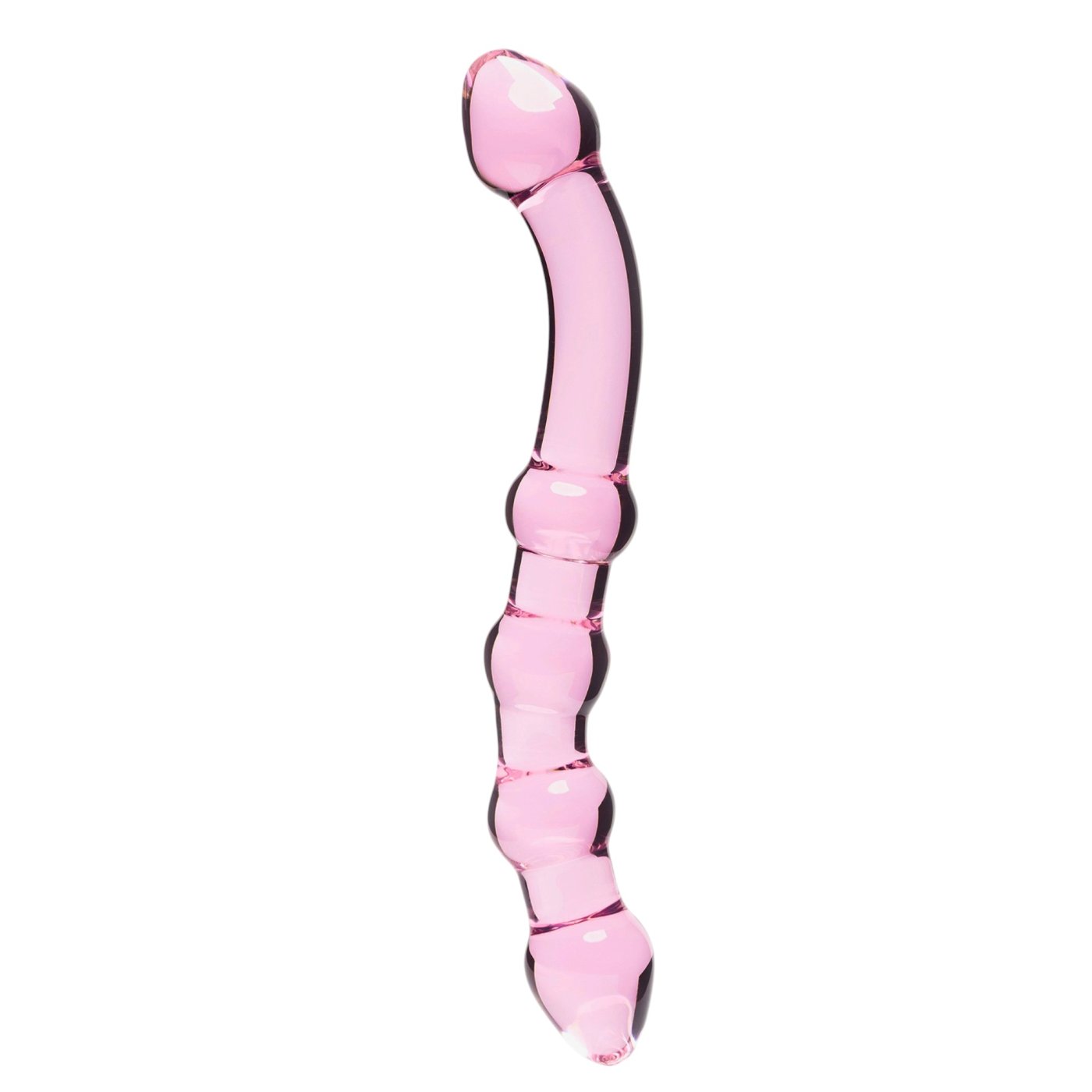 Clarity Celestial Serpent Double Ended Glass Dildo Blush Pink