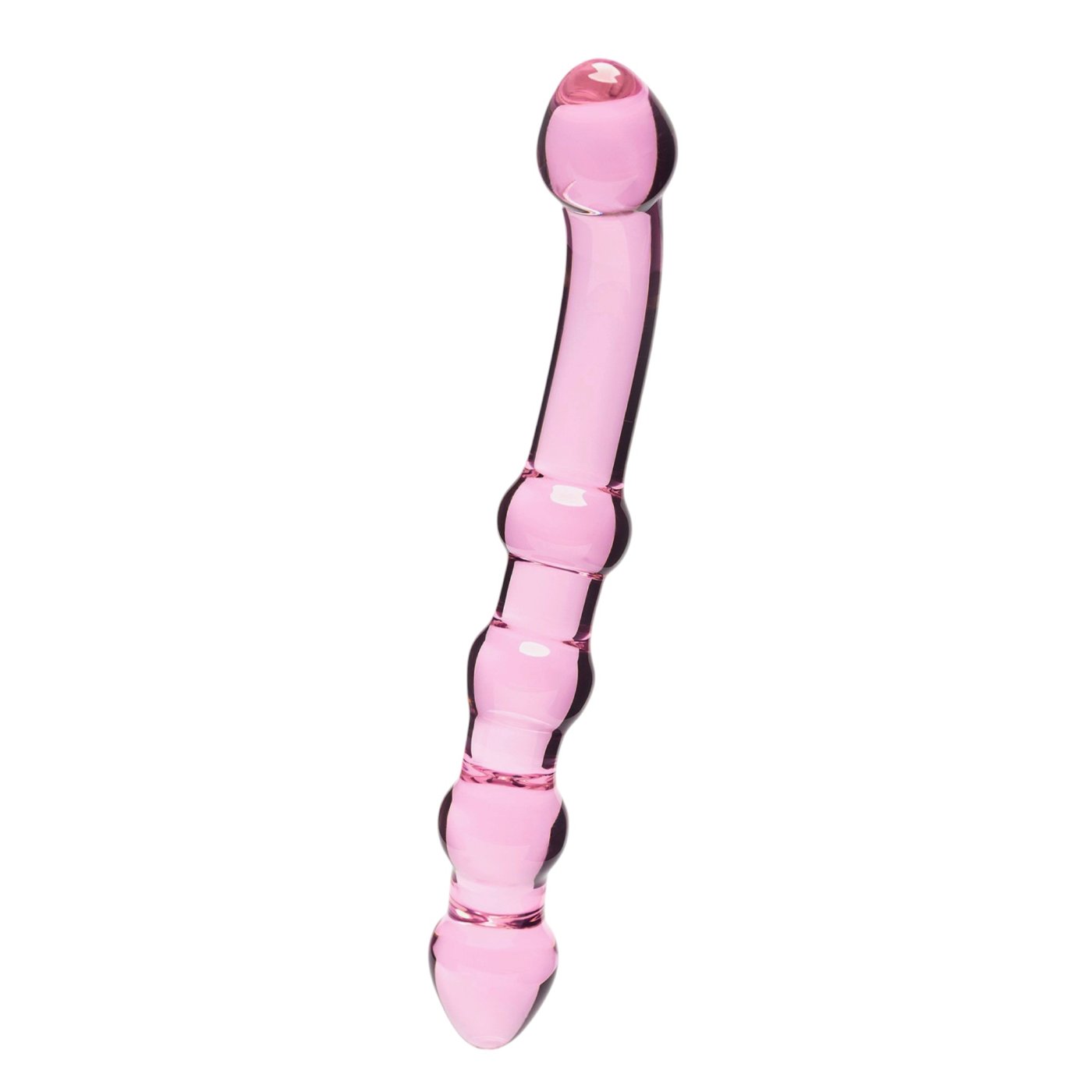 Clarity Celestial Serpent Double Ended Glass Dildo Blush Pink