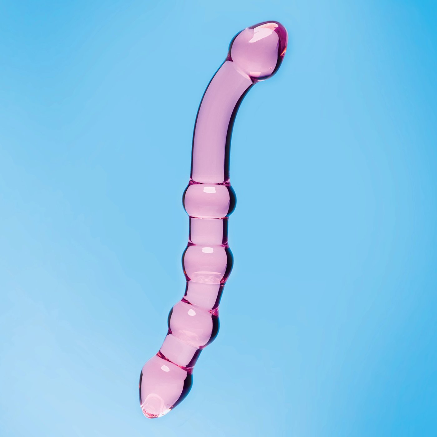 Clarity Celestial Serpent Double Ended Glass Dildo Blush Pink