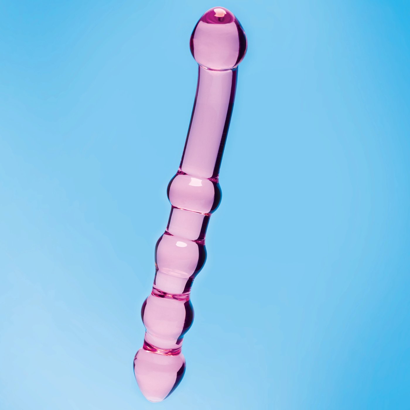 Clarity Celestial Serpent Double Ended Glass Dildo Blush Pink