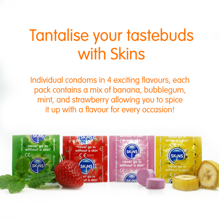 Skins Four Fun Flavours Condoms 4 Pack