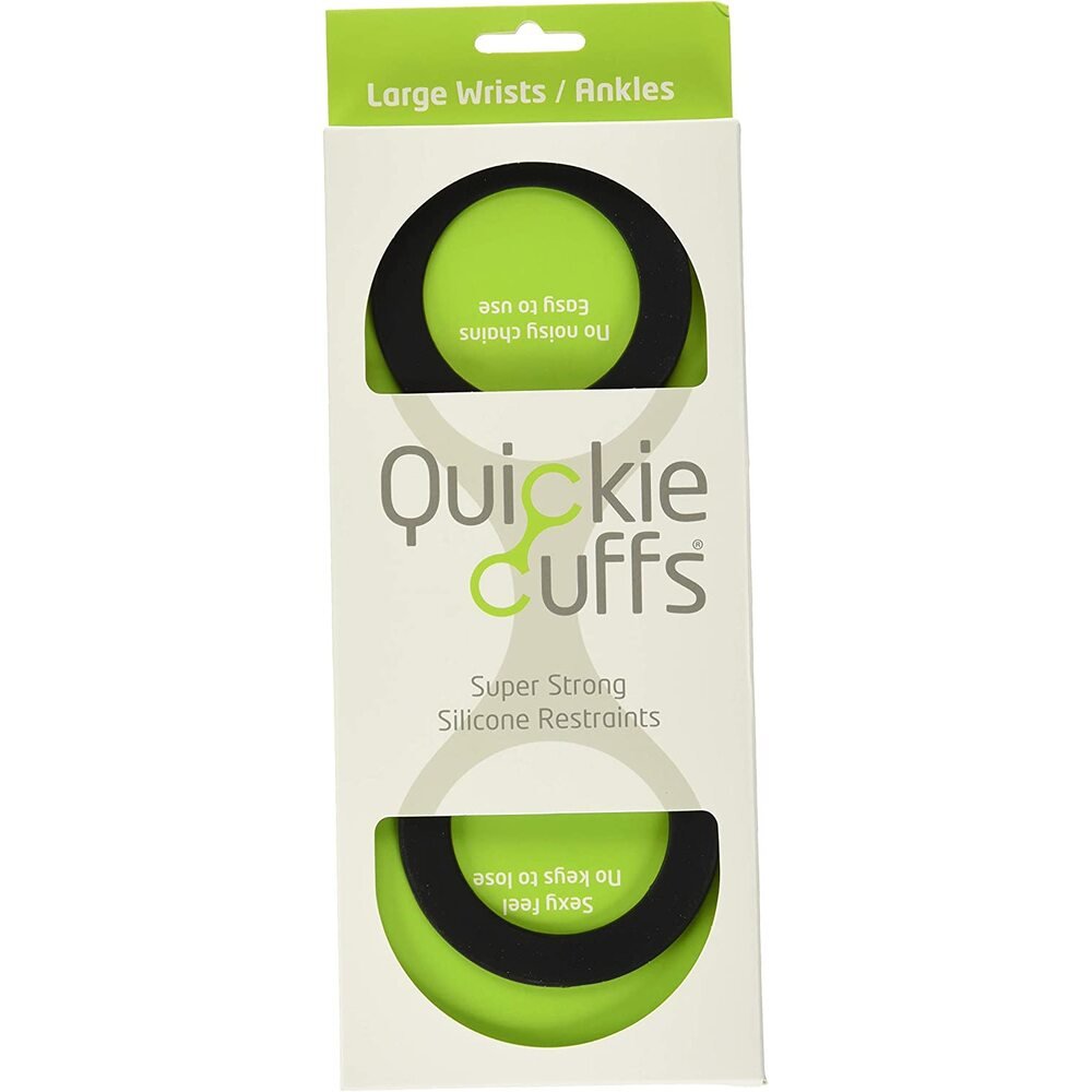 Quickie Cuffs Black Ankle Or Wrist Cuffs Large
