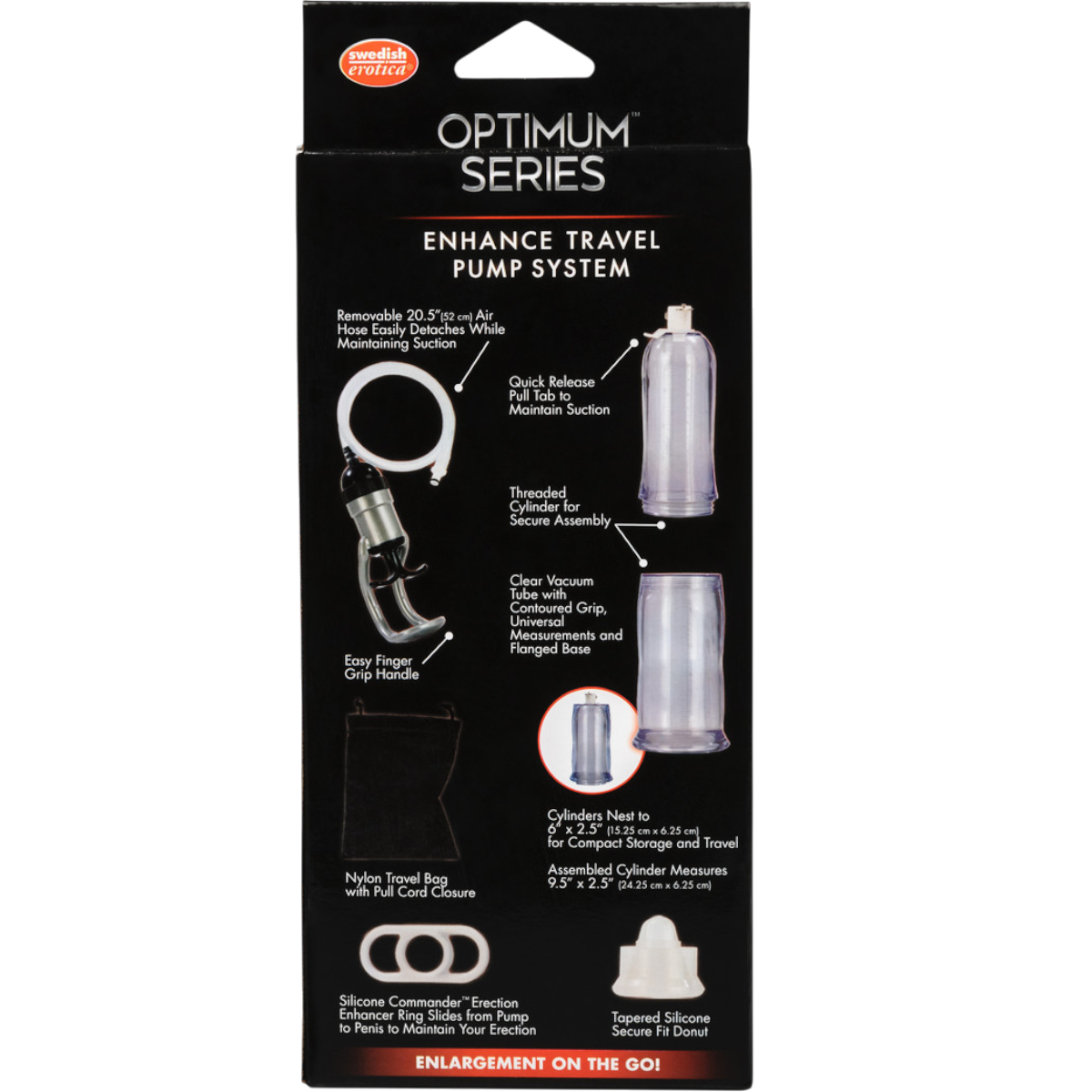 CalExotics Optimum Series Enhance Travel Vacuum Penis Pump Kit