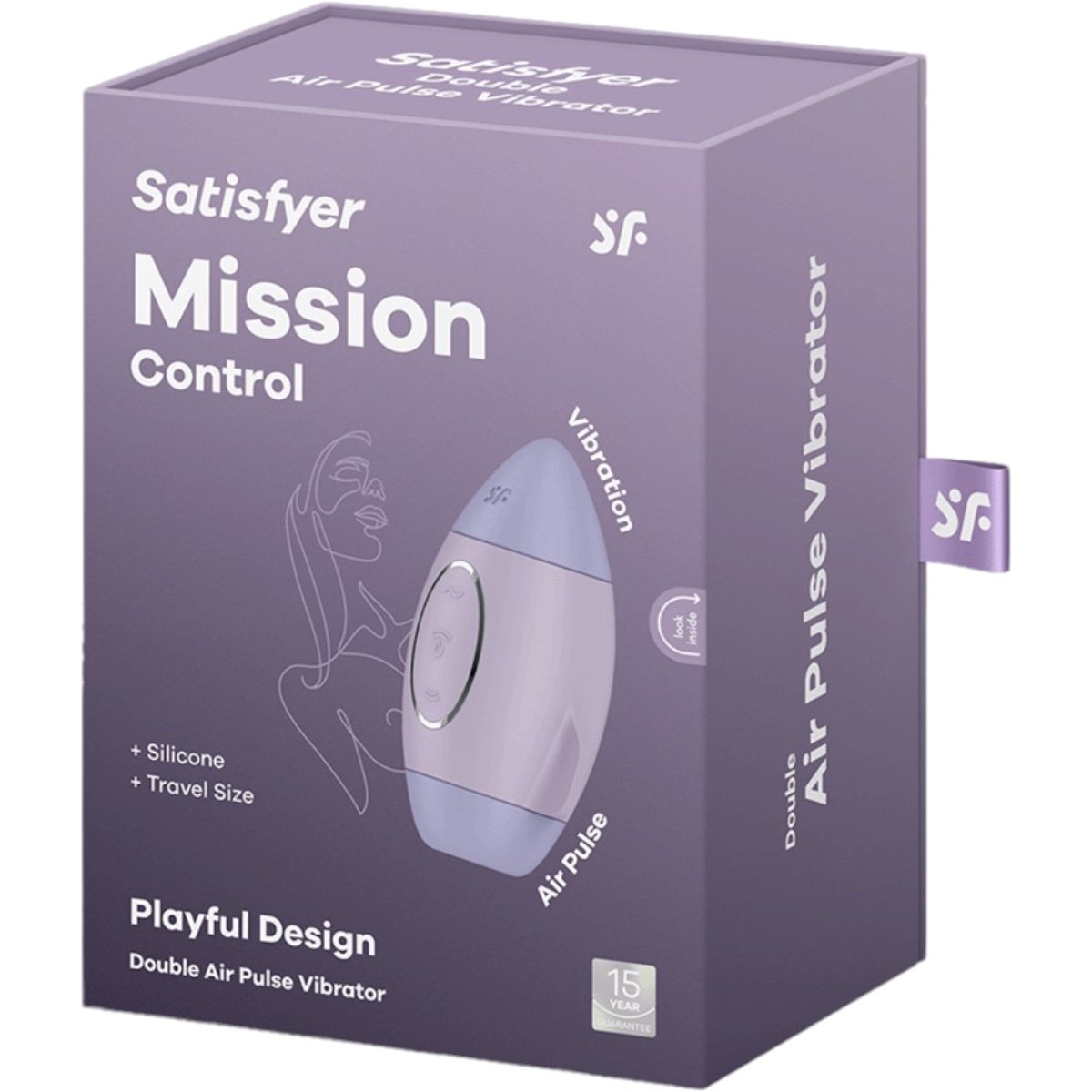 Satisfyer Mission Control Double Air Pulse Clitoral Vibrator Violet