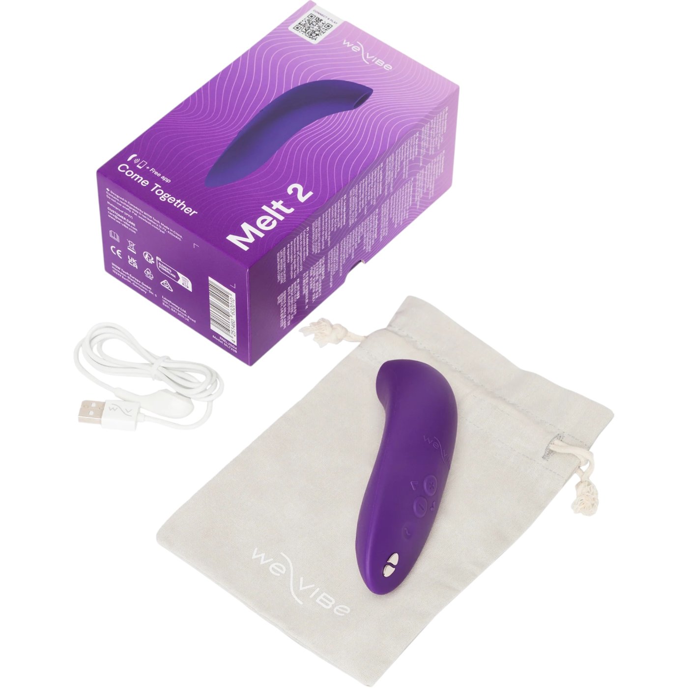 We-Vibe Melt 2 App Controlled Rechargeable Clitoral Vibrator Purple