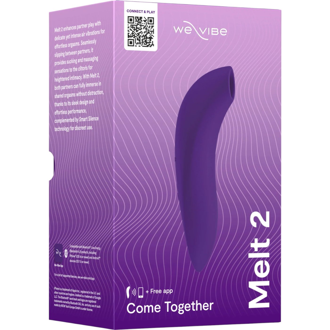 We-Vibe Melt 2 App Controlled Rechargeable Clitoral Vibrator Purple