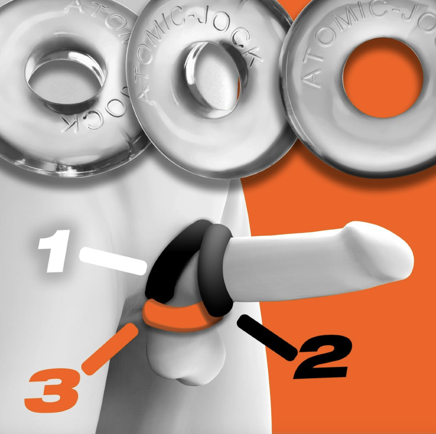 Oxballs Ringer Stretchy Cock Ring Set Silver (3 Pack)