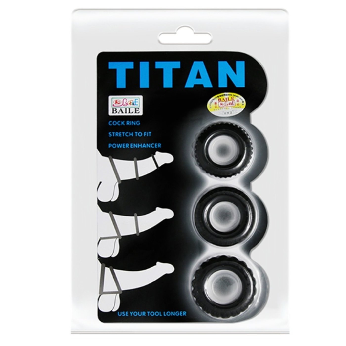 Pretty Love Titan Silicone Cock Ring Set (3 Pack)