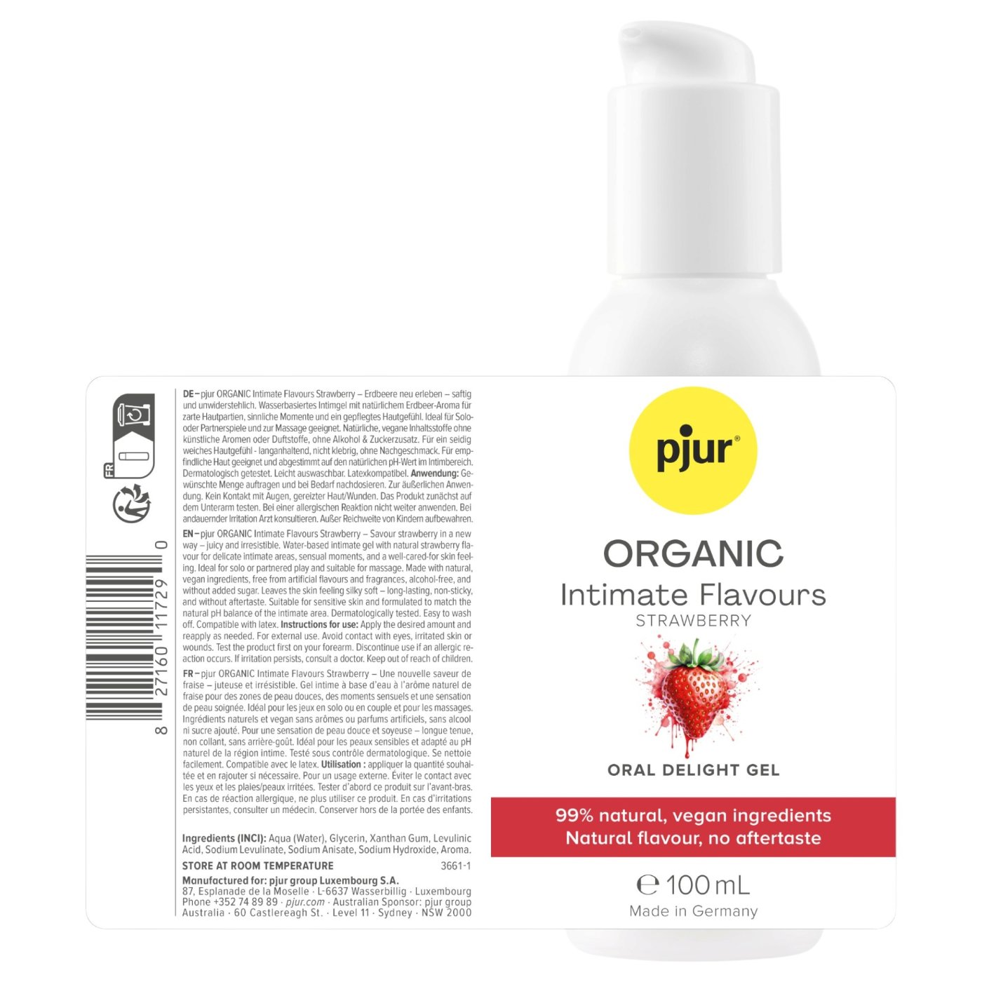 pjur ORGANIC Intimate Flavours Strawberry Oral Delight Gel 100ml