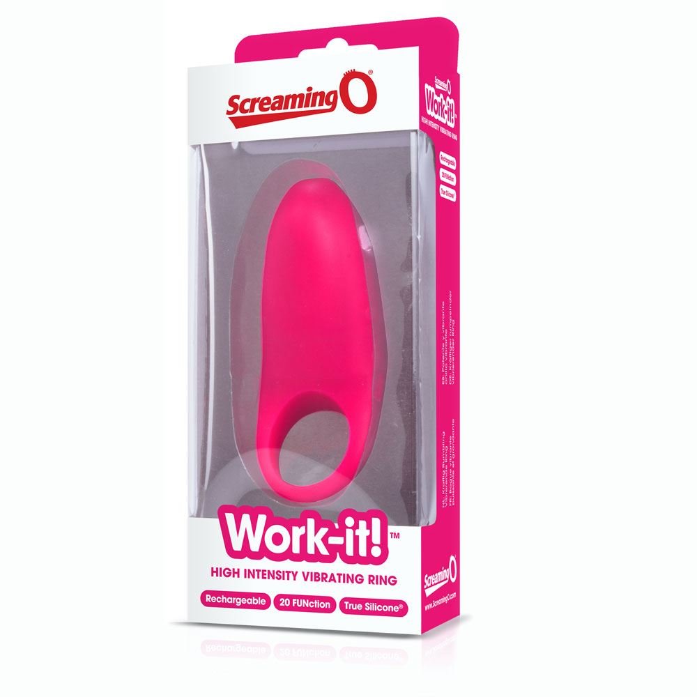 Screaming O Work-it! Rechargeable Vibrating Cock Ring Pink