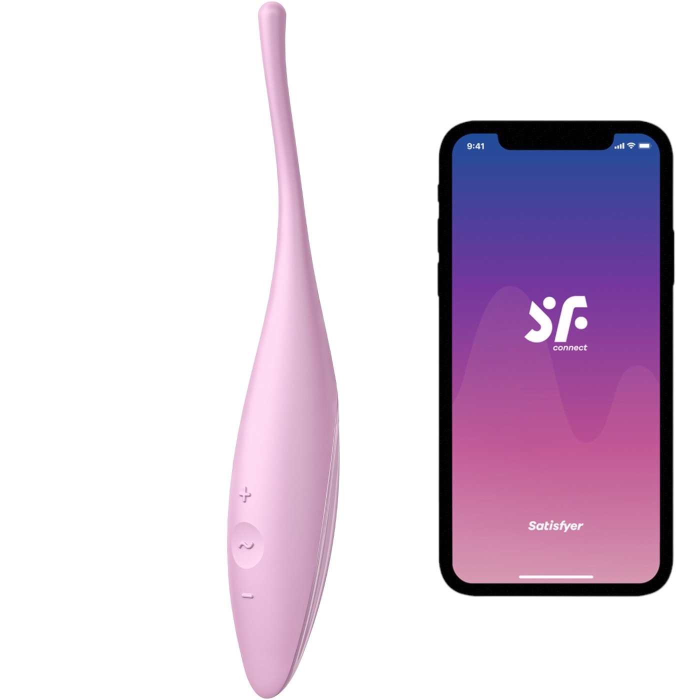 Satisfyer Twirling Joy App Controlled Rechargeable Tip Vibrator Pink 