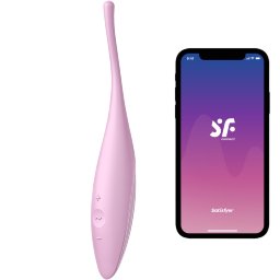 Satisfyer Twirling Joy App Controlled Rechargeable Tip Vibrator Pink 